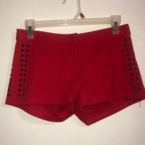 Military studded shorts